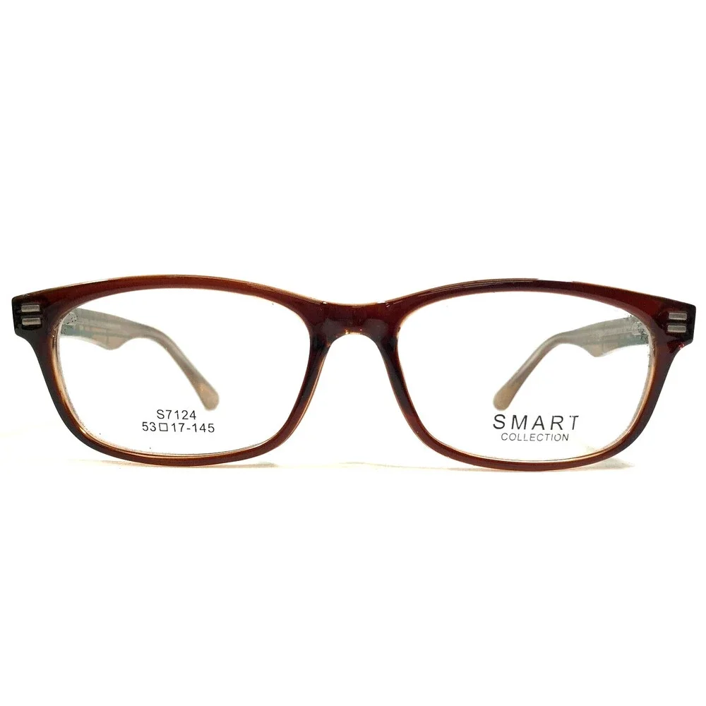 SMART Eyeglasses Frames S7124 BROWN/CRYSTAL Rectangular Full Rim 53-17-145